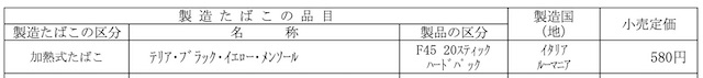 財務省_テリアブラックイエローメンソール